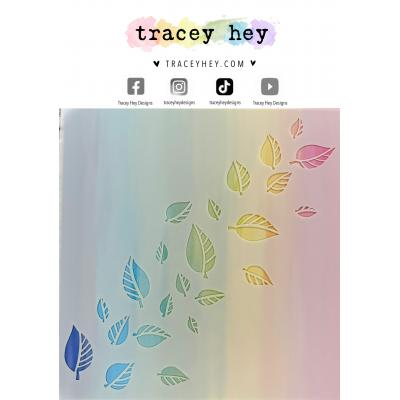 Tracey Hey Stencil - Leaf Trail